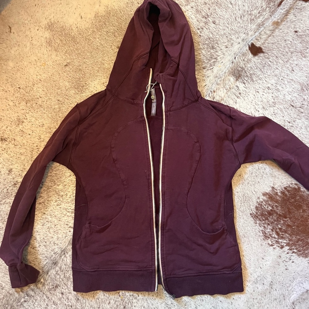 lululemon athletica Maroon Zip-Up Hoodie